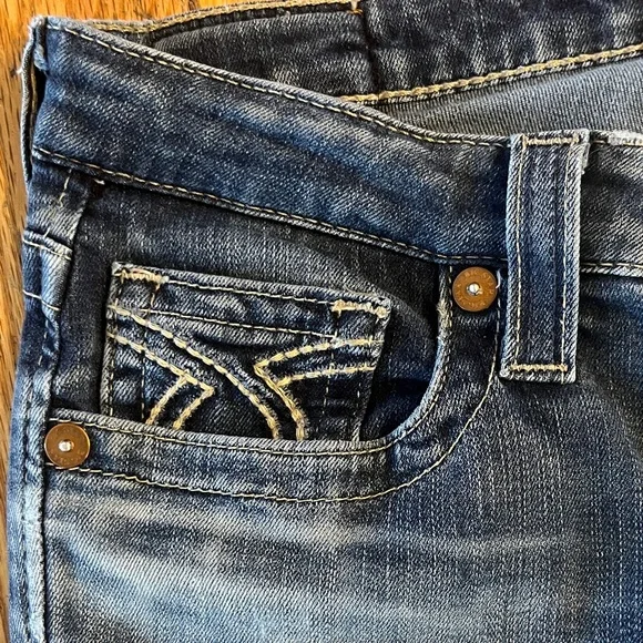 Big Star Women's Dark Blue Skinny Jeans with Embroidered Back Pocket- size 28 - Picture 4 of 13